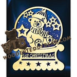 Snow Globe - 1st Christmas | Fretwork Scroll Saw Pattern | Wooden Teddy Bear