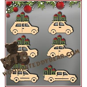 Take Home the Gifts Ornaments | Fretwork Scroll Saw Pattern | Wooden Teddy Bear