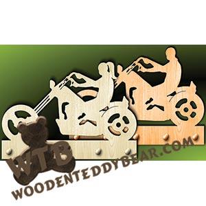 Key Hanger - Harley Riders | Fretwork Scroll Saw Pattern | Wooden Teddy Bear