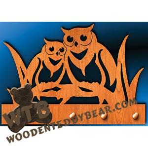 Key Hanger - Owls | Fretwork Scroll Saw Pattern | Wooden Teddy Bear