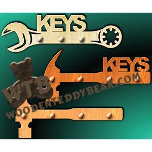 Key Hanger - Tools #2 | Fretwork Scroll Saw Pattern | Wooden Teddy Bear