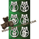 Bow Ornaments #4 | Fretwork Scroll Saw Pattern | Wooden Teddy Bear