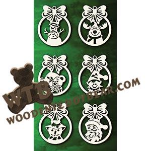 Bow Ornaments #4 | Fretwork Scroll Saw Pattern | Wooden Teddy Bear