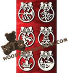 Bow Ornaments #5 | Fretwork Scroll Saw Pattern | Wooden Teddy Bear