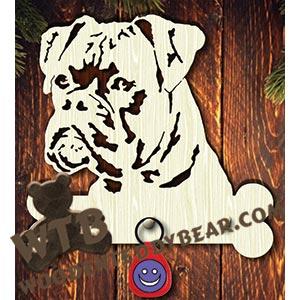 Dog Key Hanger - Boxer | Fretwork Scroll Saw Pattern | Wooden Teddy Bear