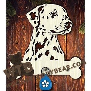 Dog Key Hanger - Dalmatian | Fretwork Scroll Saw Pattern | Wooden Teddy Bear