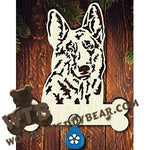 Dog Key Hanger - German Shepherd | Fretwork Scroll Saw Pattern | Wooden Teddy Bear