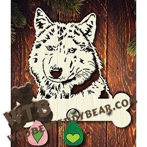 Dog Key Hanger - Husky | Fretwork Scroll Saw Pattern | Wooden Teddy Bear