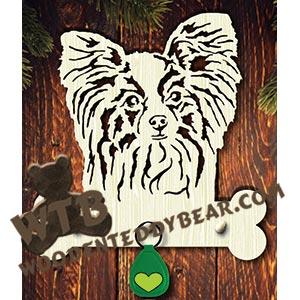 Dog Key Hanger - Papillon | Fretwork Scroll Saw Pattern | Wooden Teddy Bear