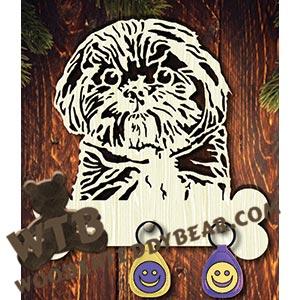 Dog Key Hanger - Shih-Tzu | Fretwork Scroll Saw Pattern | Wooden Teddy Bear