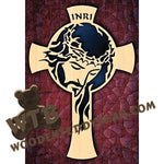 Jesus Portrait Cross #5 | Fretwork Scroll Saw Pattern | Wooden Teddy Bear