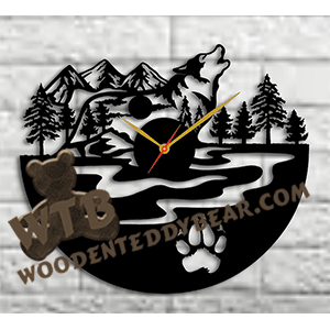 Wolf Clock | Fretwork Scroll Saw Pattern | Wooden Teddy Bear