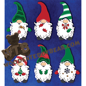 Christmas Gnome Ornaments | Fretwork Scroll Saw Pattern | Wooden Teddy Bear