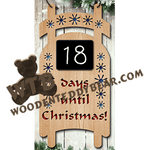 Sled Advent - Snowflakes | Fretwork Scroll Saw Pattern | Wooden Teddy Bear