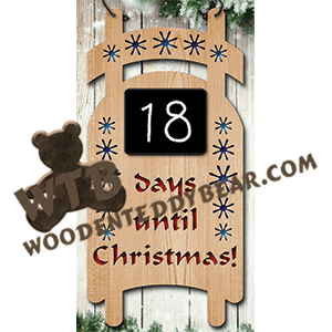 Sled Advent - Snowflakes | Fretwork Scroll Saw Pattern | Wooden Teddy Bear