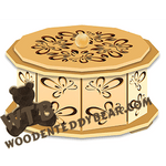 Butterflies Octagon Box | Fretwork Scroll Saw Pattern | Wooden Teddy Bear