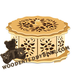 Flowers Octogon Box | Fretwork Scroll Saw Pattern | Wooden Teddy Bear