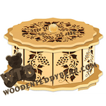 Grapevine Octagon Box | Fretwork Scroll Saw Pattern | Wooden Teddy Bear