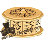 Hummingbirds Octogon Box | Fretwork Scroll Saw Pattern | Wooden Teddy Bear