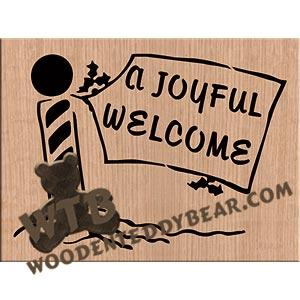 Joyful Welcome fretwork scroll saw pattern |The Wooden Teddy Bear