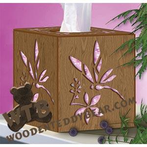 Cube Tissue Box - Dragonfly | Fretwork Scroll Saw Pattern | Wooden Teddy Bear