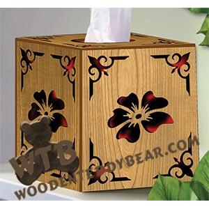 Cube Tissue Box - Decorative Corner | Fretwork Scroll Saw Pattern | Wooden Teddy Bear