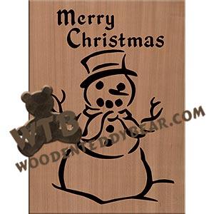 Snowman #1 fretwork scroll saw pattern |The Wooden Teddy Bear