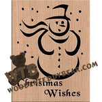 Snowman #2 fretwork scroll saw pattern |The Wooden Teddy Bear