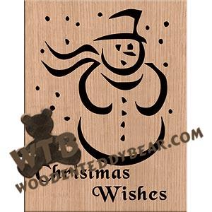 Snowman #2 fretwork scroll saw pattern |The Wooden Teddy Bear