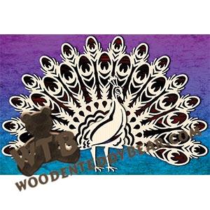 Peacock | Fretwork Scroll Saw Pattern | Wooden Teddy Bear