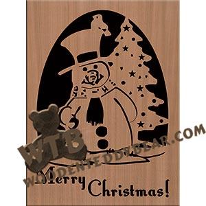 Snowman #3 fretwork scroll saw pattern |The Wooden Teddy Bear