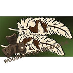 Feather - Wolf | Fretwork Scroll Saw Pattern | Wooden Teddy Bear