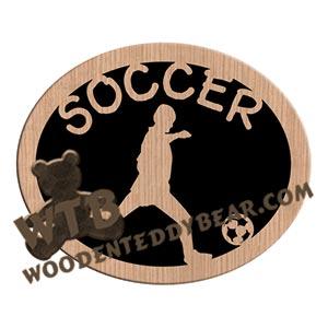 Soccer Oval #1 fretwork scroll saw pattern |The Wooden Teddy Bear