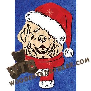 Dog with Hat & Scarf | Fretwork Scroll Saw Pattern | Wooden Teddy Bear