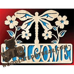 Dragonfly Welcome #2 | Fretwork Scroll Saw Pattern | Wooden Teddy Bear