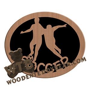 Soccer Oval #2 fretwork scroll saw pattern |The Wooden Teddy Bear