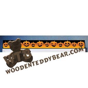 Halloween Pumpkins Door Topper | Fretwork Scroll Saw Pattern | Wooden Teddy Bear