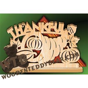 Thanksgiving Napkin Holder | Fretwork Scroll Saw Pattern | Wooden Teddy Bear