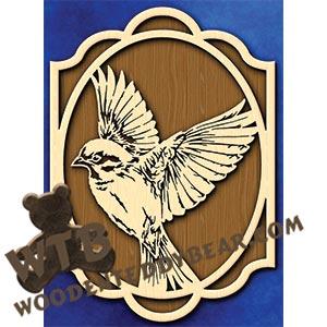 Blue Bird | Fretwork Scroll Saw Pattern | Wooden Teddy Bear