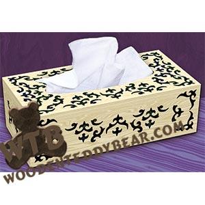 Decorative Tissue Box Cover | Fretwork Scroll Saw Pattern | Wooden Teddy Bear