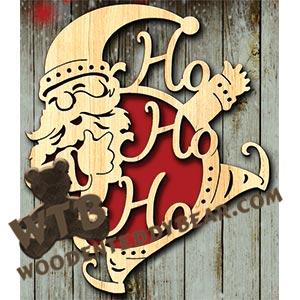 Jolly Santa | Fretwork Scroll Saw Pattern | Wooden Teddy Bear