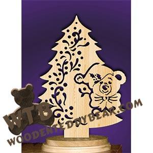 Tree with Teddy Bear | Fretwork Scroll Saw Pattern | Wooden Teddy Bear