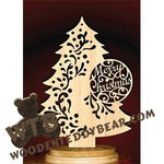 Tree with Word Ornament | Fretwork Scroll Saw Pattern | Wooden Teddy Bear