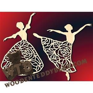 Ballerinas | Fretwork Scroll Saw Pattern | Wooden Teddy Bear