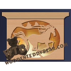 Horse Night Light fretwork scroll saw pattern |The Wooden Teddy Bear