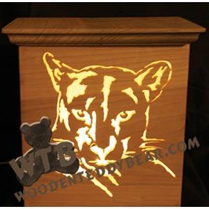 Panther Night Light fretwork scroll saw pattern |The Wooden Teddy Bear