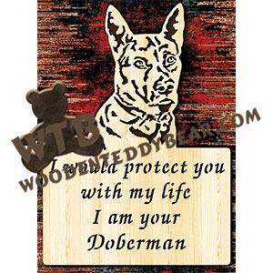 I Am Your Doberman | Fretwork Scroll Saw Pattern | Wooden Teddy Bear