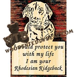 I Am Your Rhodesian Ridgeback | Fretwork Scroll Saw Pattern | Wooden Teddy Bear