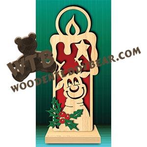 Reindeer Candle | Fretwork Scroll Saw Pattern | Wooden Teddy Bear