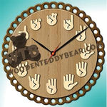 Sign Language Clock | Fretwork Scroll Saw Pattern | Wooden Teddy Bear